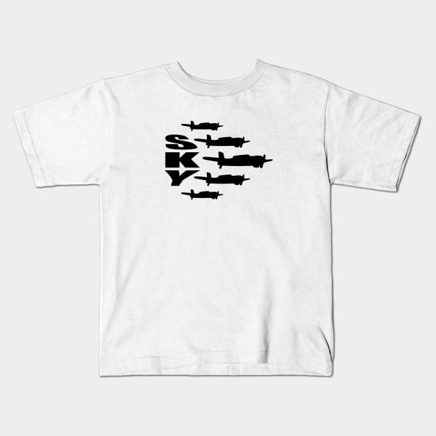 Aircrafts World War II Formation Kids T-Shirt by notami